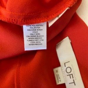 LOFT Women's Blouse, Medium, Orange